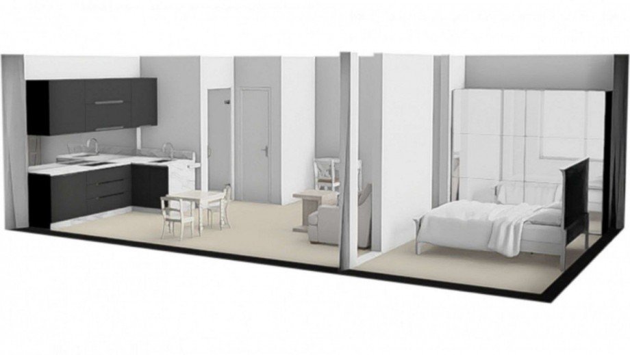 Grundriss 3D Etagenwohnung Augsburg
