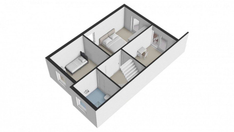Grundriss OG 3D Reiheneckhaus Augsburg