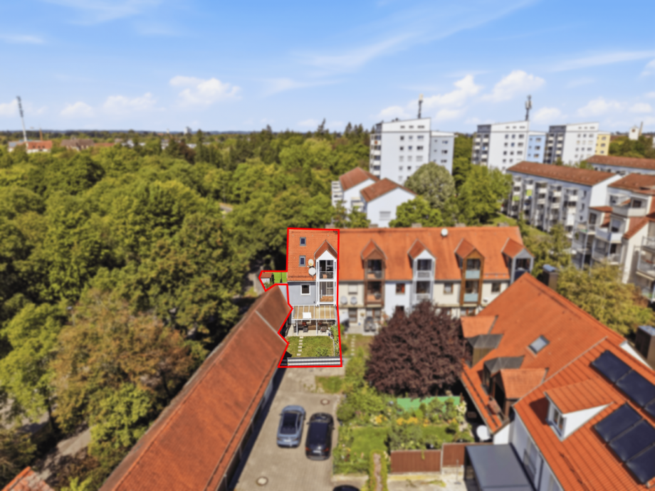 Au�enansicht Reiheneckhaus Augsburg