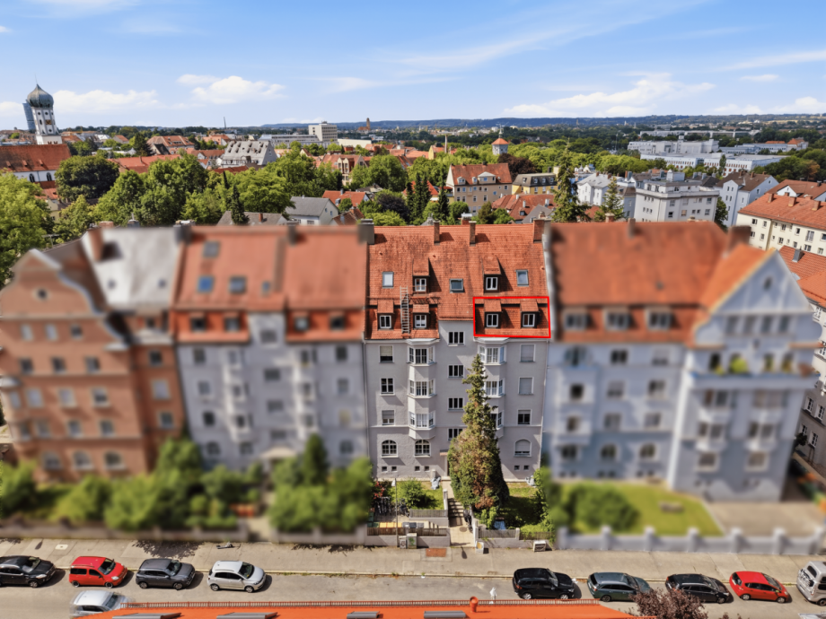 Au�enansicht Etagenwohnung Augsburg