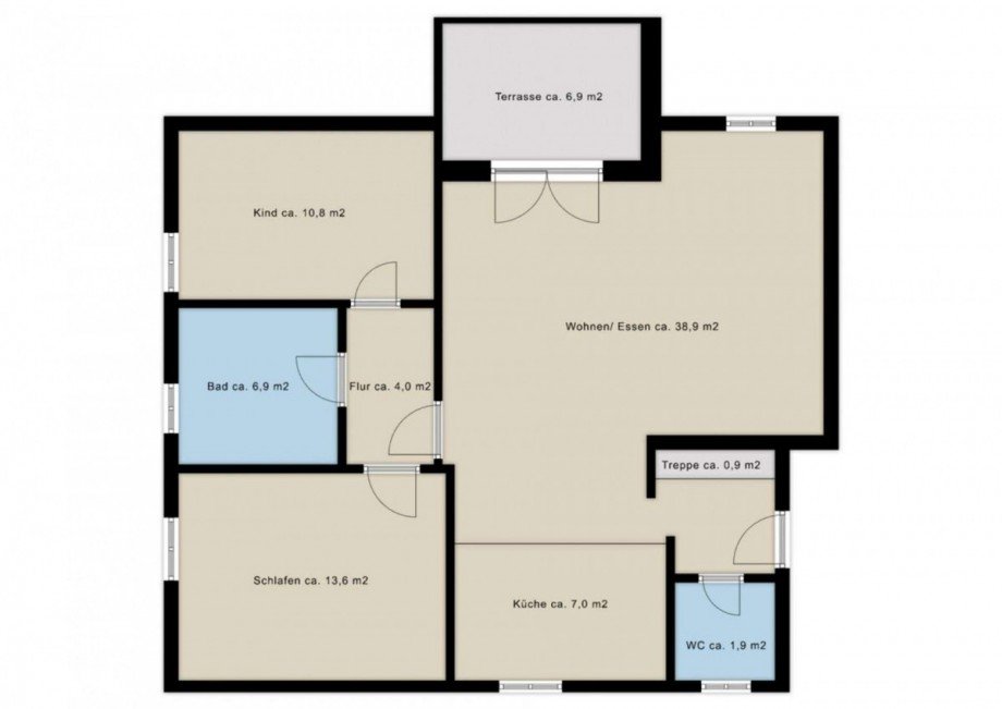 Grundriss Dachgeschosswohnung Kissing