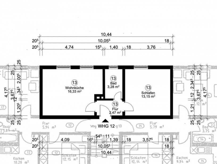Grundriss Etagenwohnung Augsburg