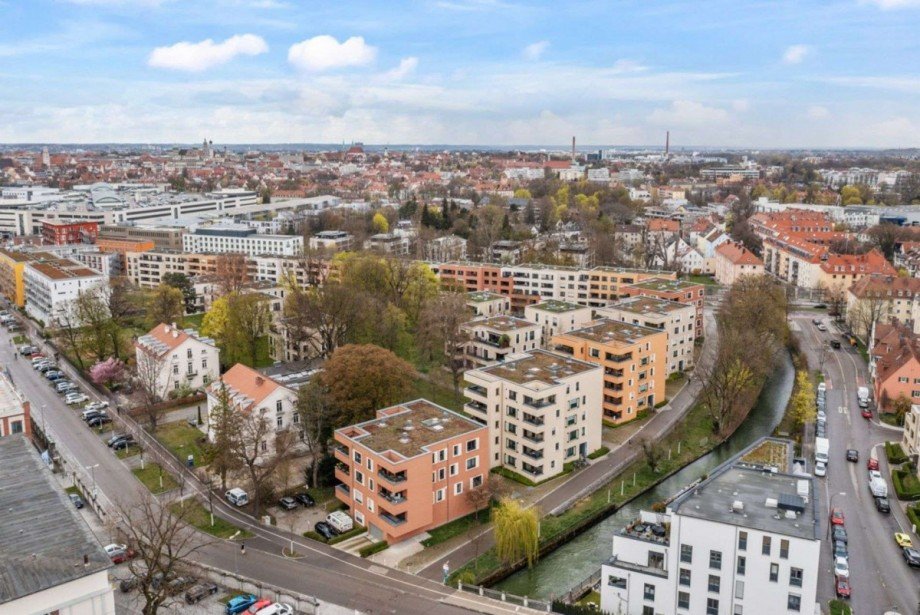 Luftaufnahme Etagenwohnung Augsburg