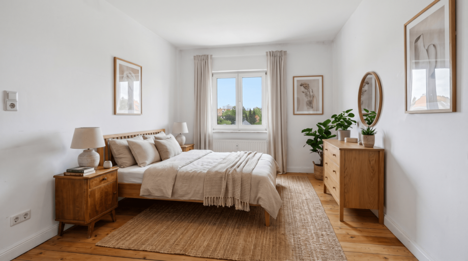 Visualisierung Schlafzimmer Etagenwohnung Augsburg