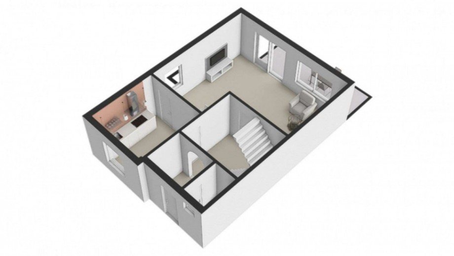 Grundriss EG 3D Reiheneckhaus Augsburg