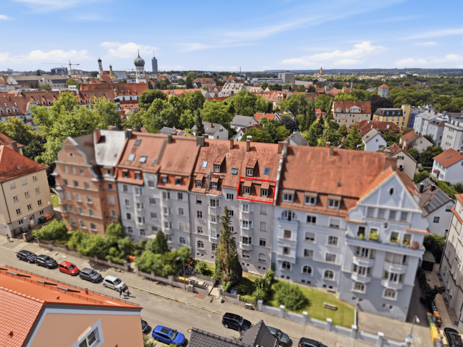 Au�enansicht Etagenwohnung Augsburg