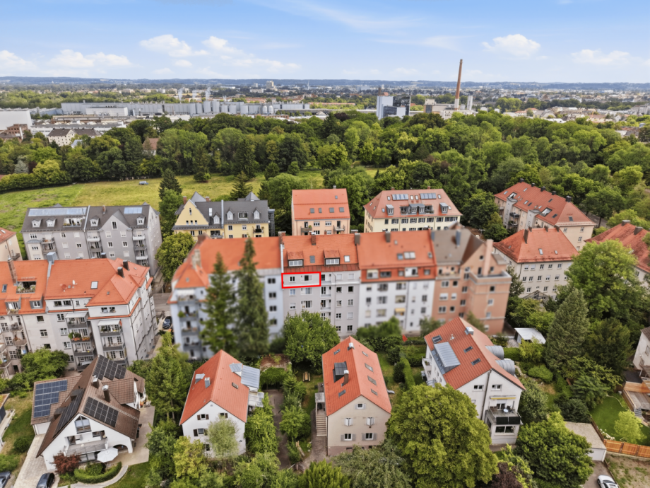 Au�enansicht Etagenwohnung Augsburg